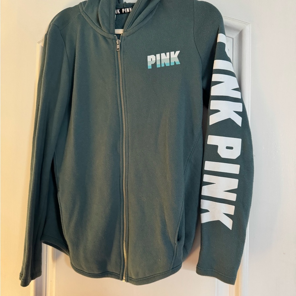 PINK Victoria's Secret Kids Hooded Jacket - Green